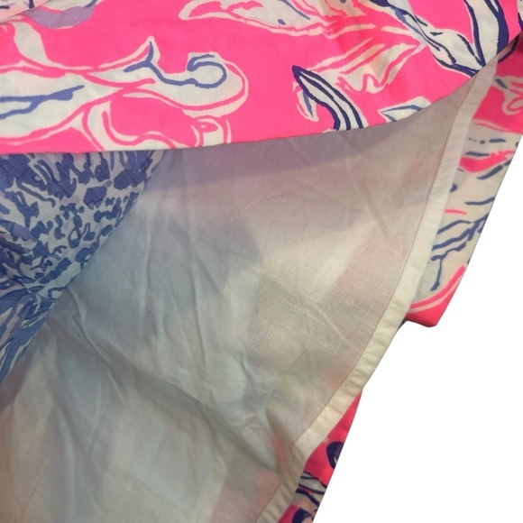 Lilly Pulitzer Alivia pink tropics sleeveless fit flare a line dress size 0 - Picture 7 of 12